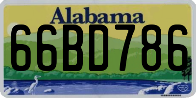 AL license plate 66BD786