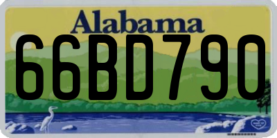 AL license plate 66BD790