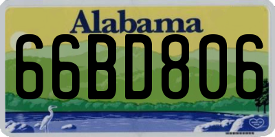 AL license plate 66BD806