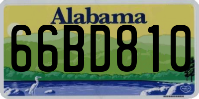 AL license plate 66BD810