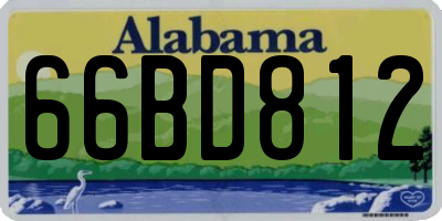 AL license plate 66BD812