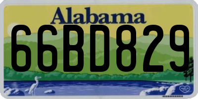 AL license plate 66BD829