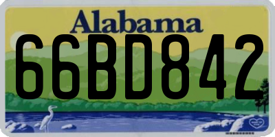 AL license plate 66BD842
