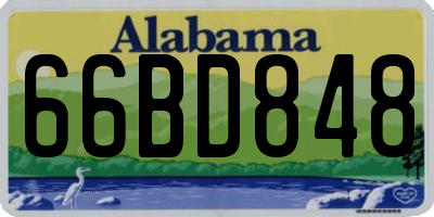 AL license plate 66BD848