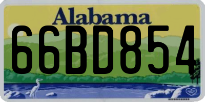 AL license plate 66BD854