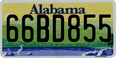 AL license plate 66BD855