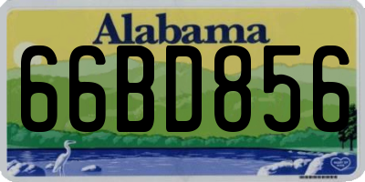 AL license plate 66BD856