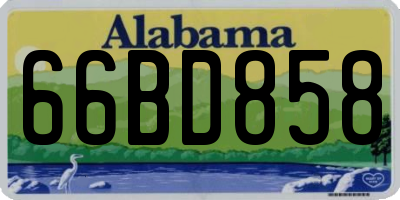 AL license plate 66BD858