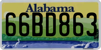 AL license plate 66BD863