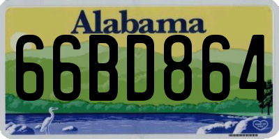AL license plate 66BD864