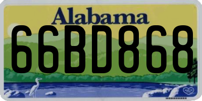 AL license plate 66BD868
