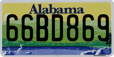 AL license plate 66BD869