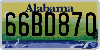 AL license plate 66BD870