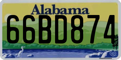 AL license plate 66BD874