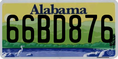 AL license plate 66BD876
