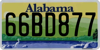 AL license plate 66BD877