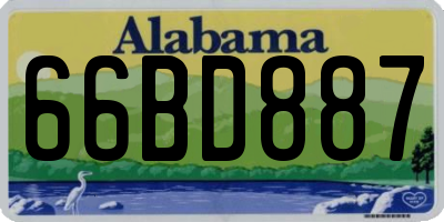 AL license plate 66BD887