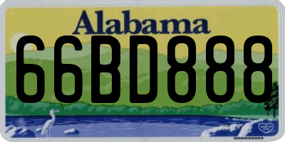AL license plate 66BD888