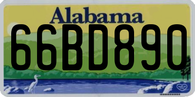 AL license plate 66BD890