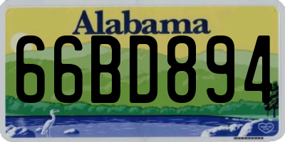 AL license plate 66BD894