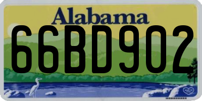 AL license plate 66BD902