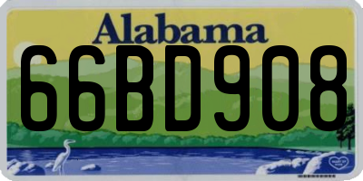 AL license plate 66BD908