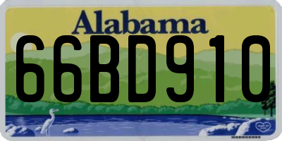AL license plate 66BD910