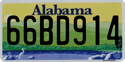 AL license plate 66BD914