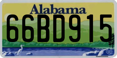 AL license plate 66BD915
