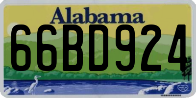 AL license plate 66BD924