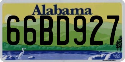 AL license plate 66BD927