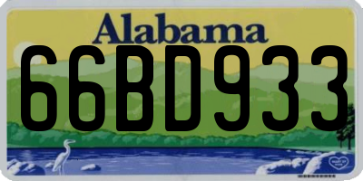 AL license plate 66BD933