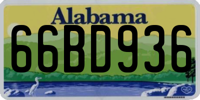 AL license plate 66BD936