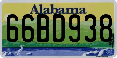 AL license plate 66BD938
