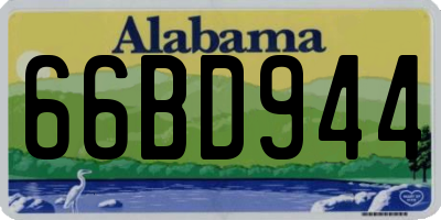 AL license plate 66BD944