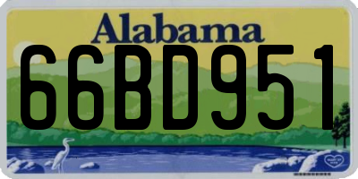 AL license plate 66BD951