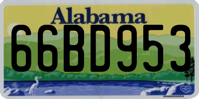 AL license plate 66BD953