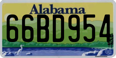 AL license plate 66BD954