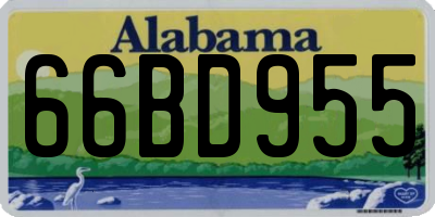 AL license plate 66BD955