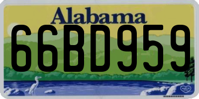 AL license plate 66BD959