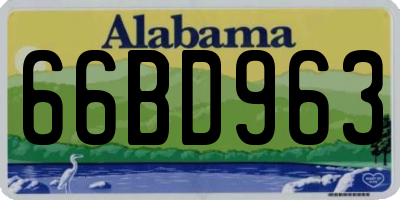 AL license plate 66BD963