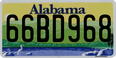 AL license plate 66BD968