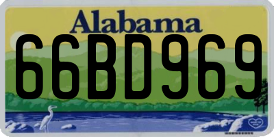 AL license plate 66BD969
