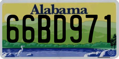 AL license plate 66BD971