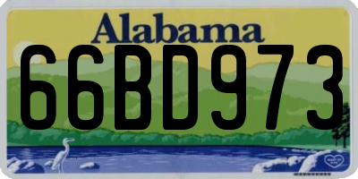 AL license plate 66BD973