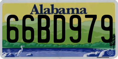 AL license plate 66BD979