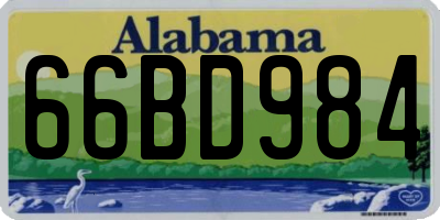 AL license plate 66BD984