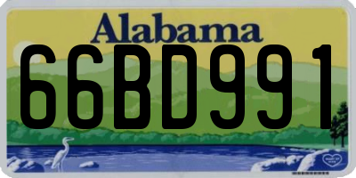 AL license plate 66BD991