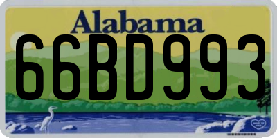 AL license plate 66BD993