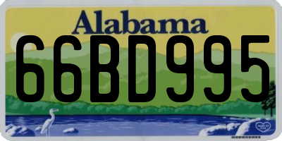 AL license plate 66BD995